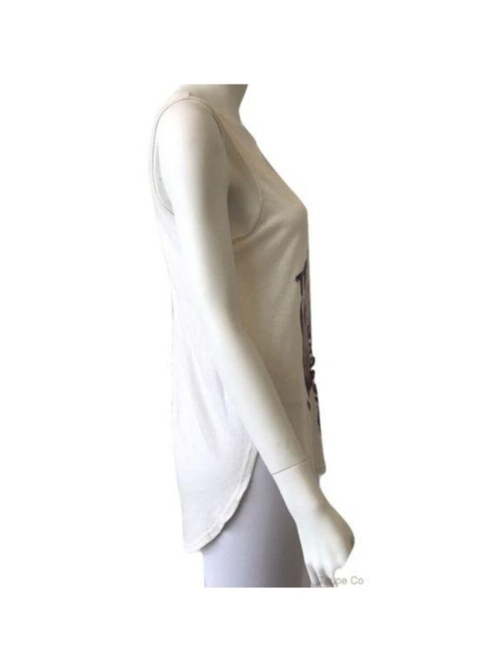 Lucky Brand Ivory Zebra Print Hi-Low Tank Top Soft Lightweight - Picture 2 of 4